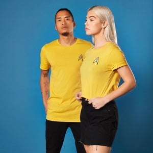 Embroidered Commander Star Trek T-shirt - Yellow